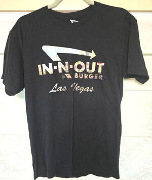In-N-Out Burger Las Vegas Shirt Adult Medium Black Graphic Tee Restaurant